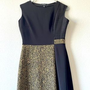 NINE WEST Very beautiful black and gold dress